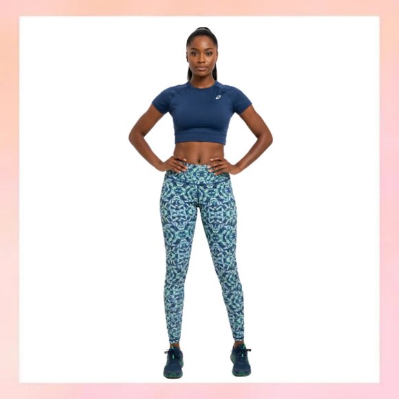 VSX Knockout By Victoria Secret Sport Leggings Womens Large Blue Green - Picture 1 of 6